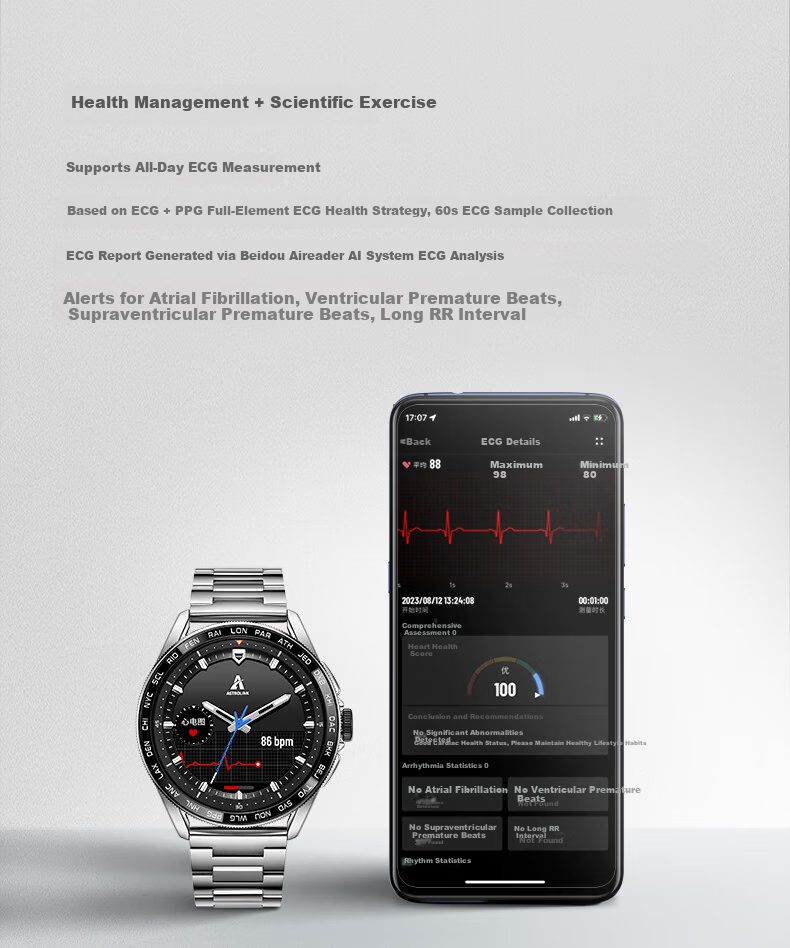 Beidou Astrolink G Blue Hybrid Smart Running Cycling Sports Multifunction HarmonyOS Men's Watch New Arrival 25