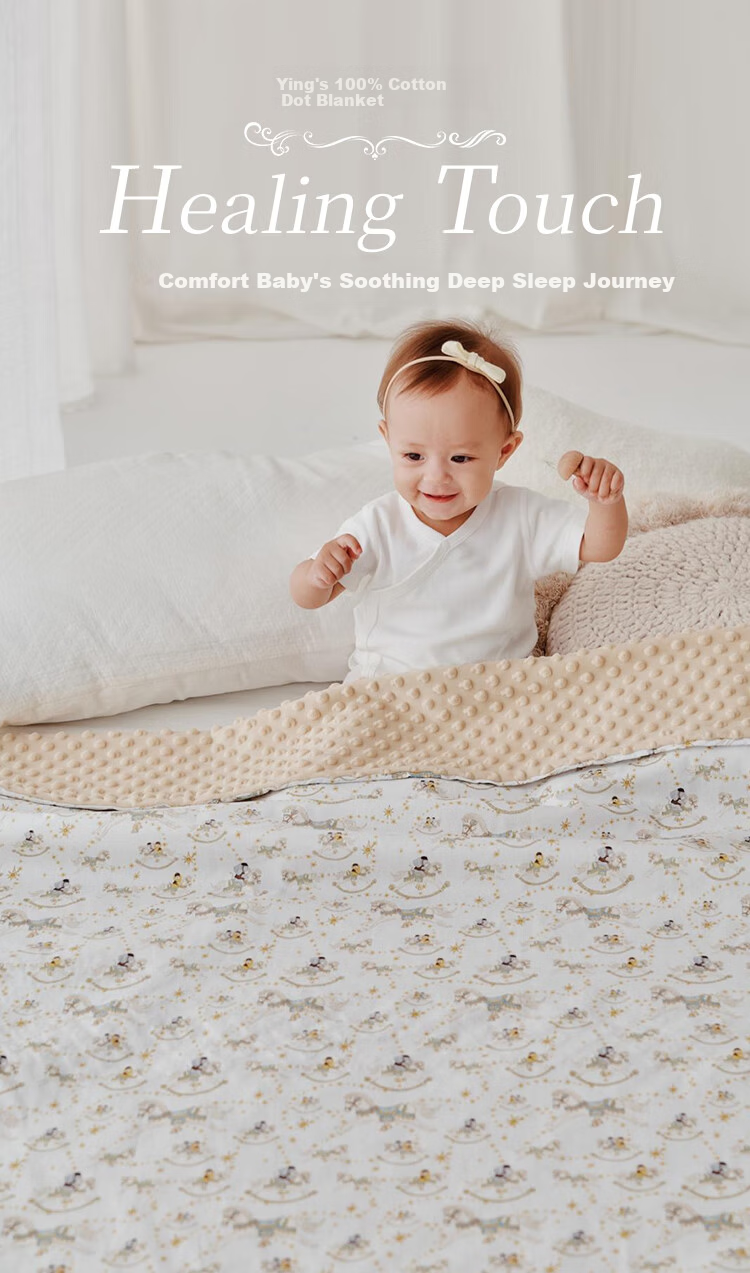 YEEHOO A-Class Baby and Child Cotton Comfort Bean Velvet Blanket Double-Sided Detachable Quilt Cover Play Town 100*120cm 1