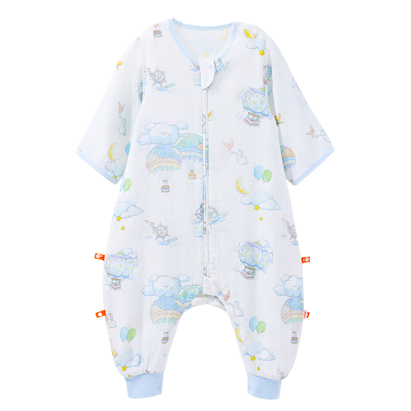 Liangliang Baby Sleeping Bag Bamboo Cotton Gauze Air-Conditioned Room Anti-Kick Quilt for Babies and Children Front 4 Back 2 Fantasy 110/56