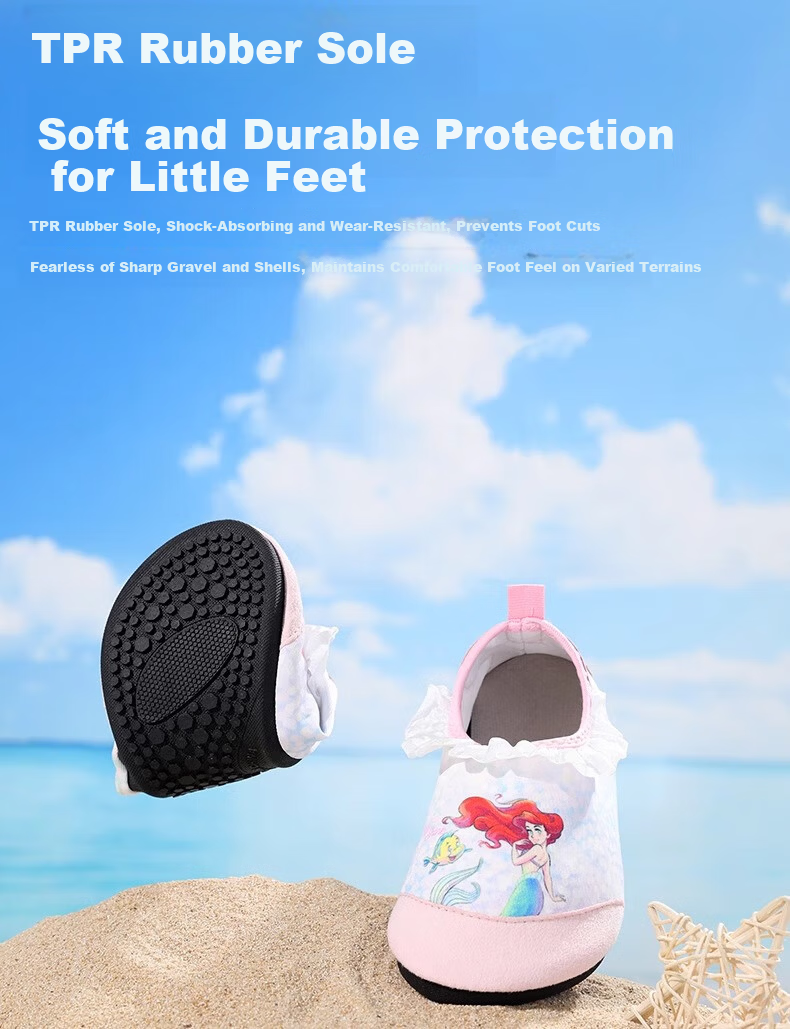 Disney Kids Beach Shoes Non-Slip Snorkeling Socks Boys Girls Swimming Water Shoes D95900 Pink Strawberry Bear XL 9