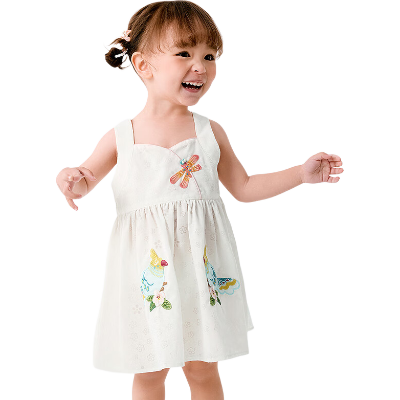 BALABALA Baby Girl Dress, Toddler Princess Dress, Summer 2025 Collection, Chinese Style, Elegant And Fashionable, 208225111003