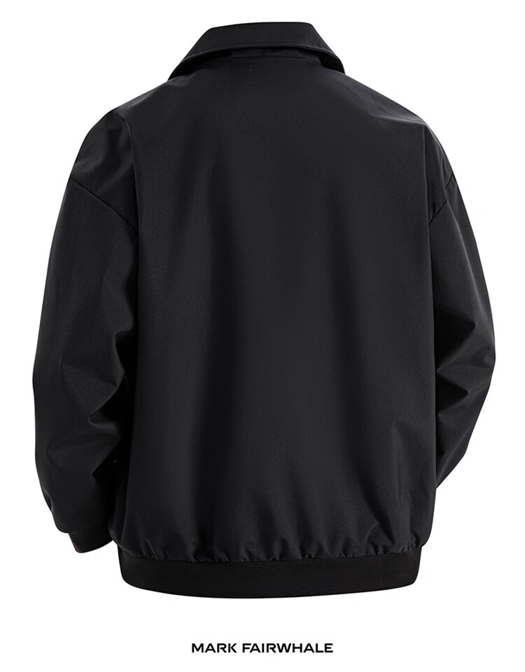 MARK FAIRWHALE Men's Workwear Jacket Spring Autumn American Style Baseball Jacket Wine Red M 8