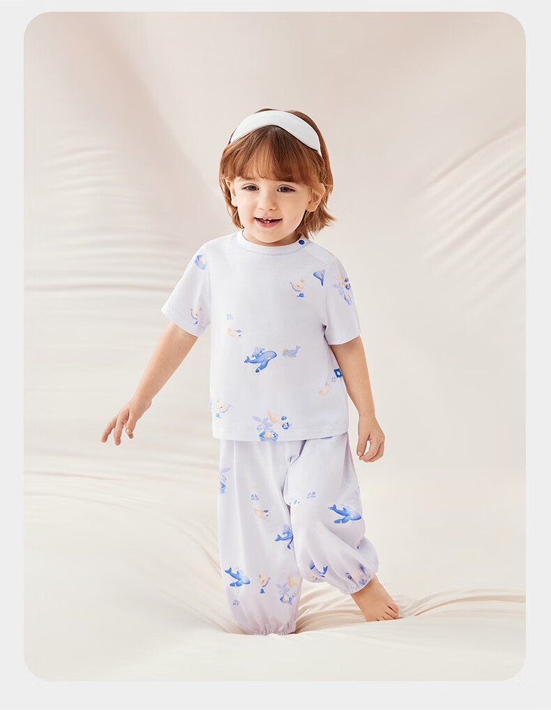 Babycare Soft Short Sleeve Long Pants Homewear Baby Set Children's Pajamas Modal Clothing Little Koala 90 29