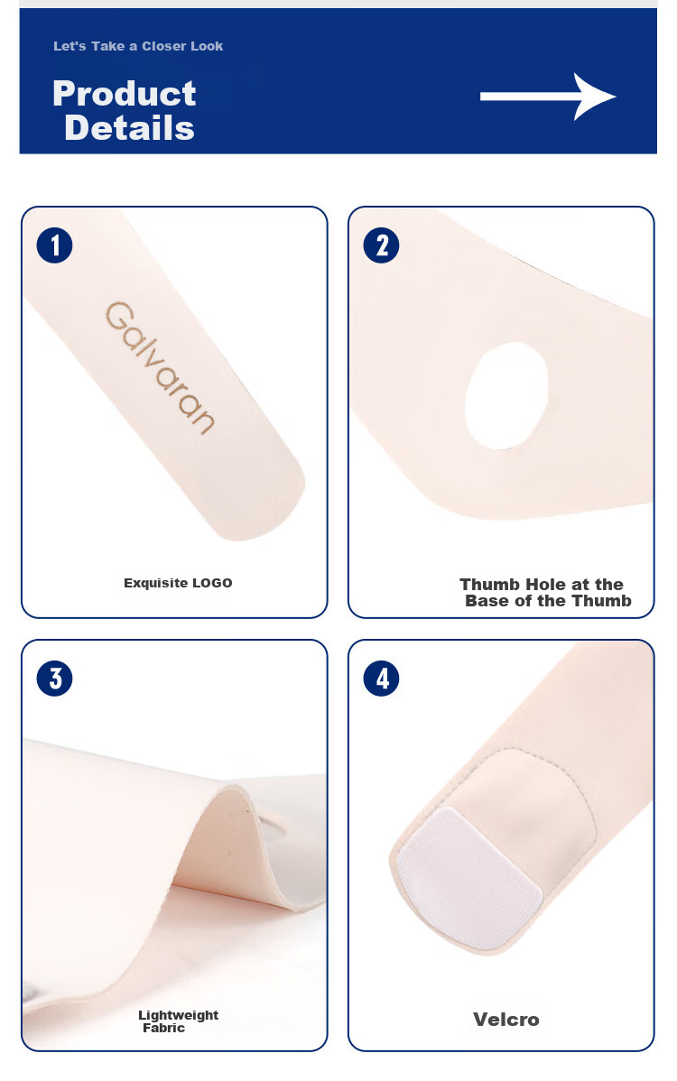 GALVARAN Wrist Support Brace for Strain, Sprain, and Tendonitis - Sports Fitness Wrist Sleeve for Badminton and Volleyball, Unisex [Right Skin Color] 10