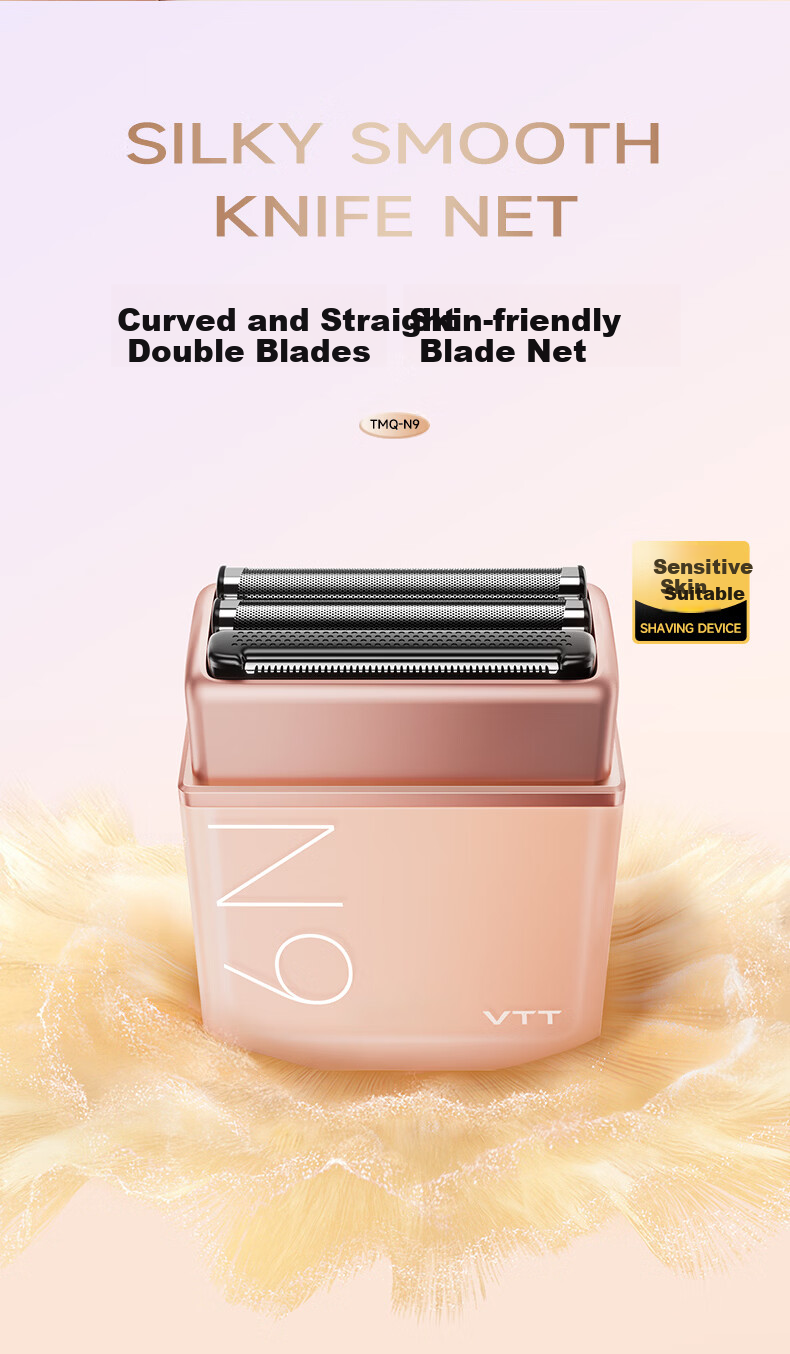 VTT Electric Hair Removal Shaver Reciprocating 3-Head Air9 Clean Shave Smart Mini Portable Epilator for Home Full Body Lips Armpits Legs Private Wet Hair Removal Gift for Men and Women 11