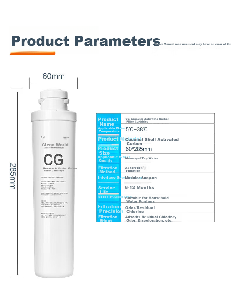 Clean Family Compatible Qinyuan Water Purifier Filter Cartridge Full Modular Set QR-RF-401A/C/502B/506A/QR-R5-01G/02G/02H/02F/E CTO Carbon Rod Filter Cartridge 10