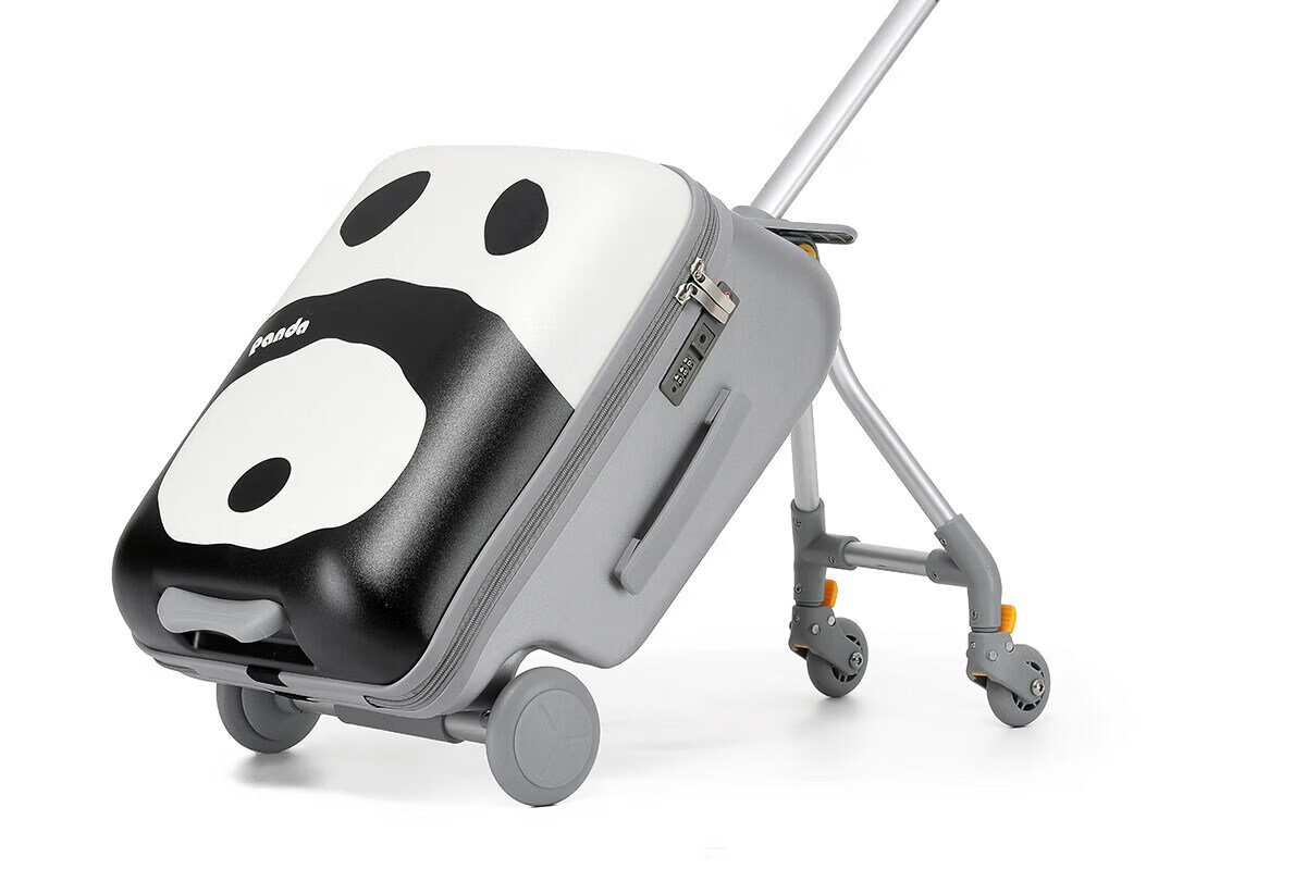 DELETE Kids Ride-On Luggage Suitcase with Detachable Handle for Travel and Boarding 16
