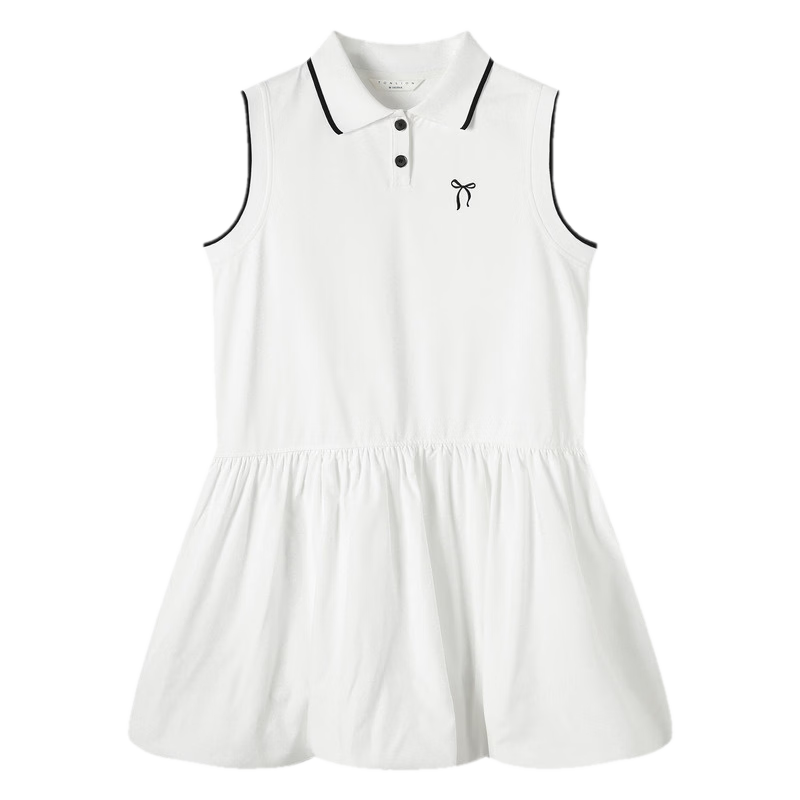 TonLion 2026 Spring Summer New Women's Dress White Balloon Skirt Unique and Beautiful Early Spring Dress