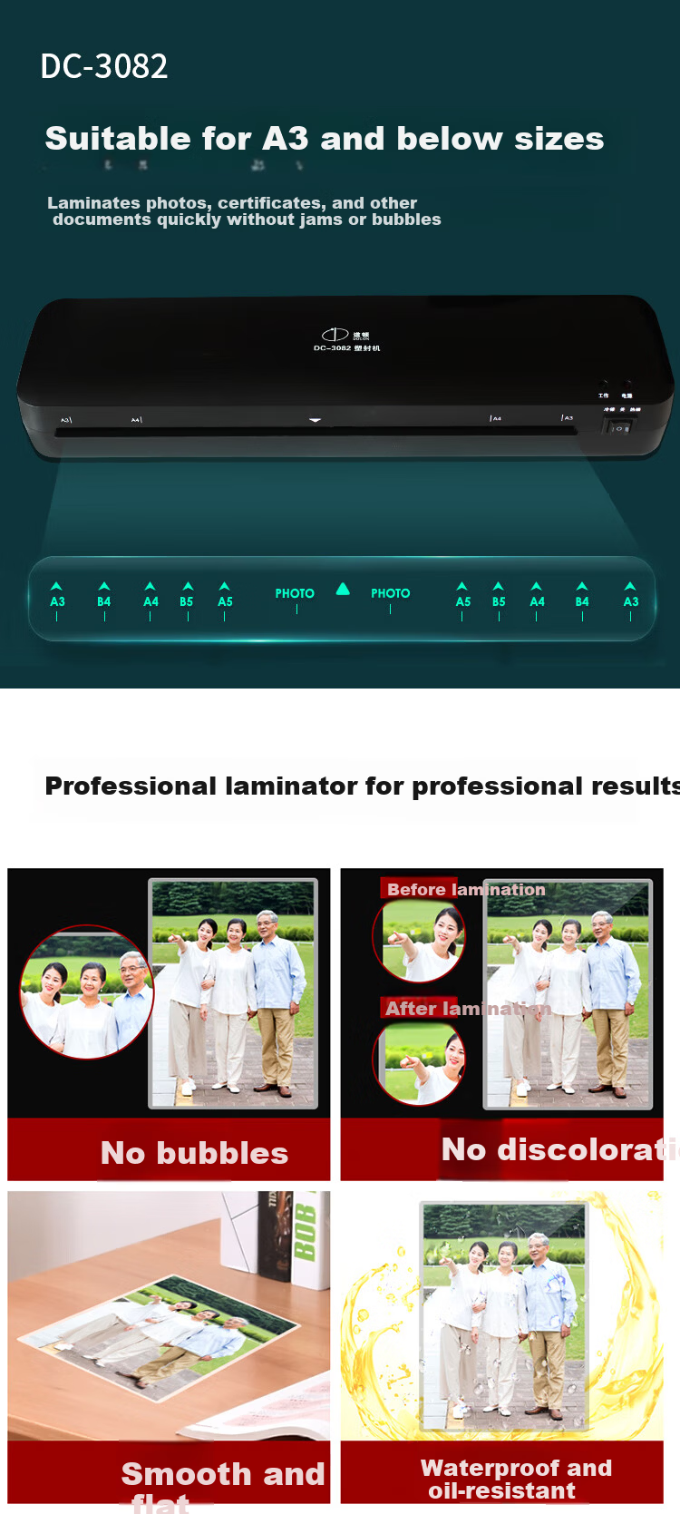DOCON Photo Menu File Transparent Specimen Protective Film Laminating Machine Thermal Laminating Pouches 4 Inch (85*110mm) 100 Micron 100 Sheets 2