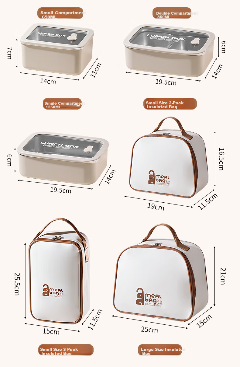 Ymer Stainless Steel Lunch Box Microwaveable Fresh-Keeping Bento Box for Office Workers [Visible Glass Large Double-Compartment] 28