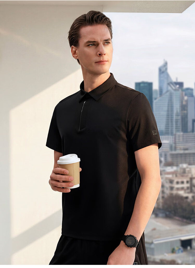 FILA Official Men's Polo Shirt 2026 Summer Fitness Cooling Quick-Dry Short Sleeve Sport T-Shirt 11