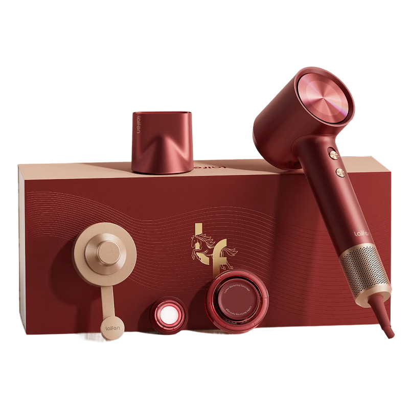 Laifen Swift 4 High-Speed Hair Dryer Wine Red Gold Gift Box [Year of the Horse Limited Edition] Home Use Ionic Essential Oil Nourishing Hair Dryer Birthday Gift