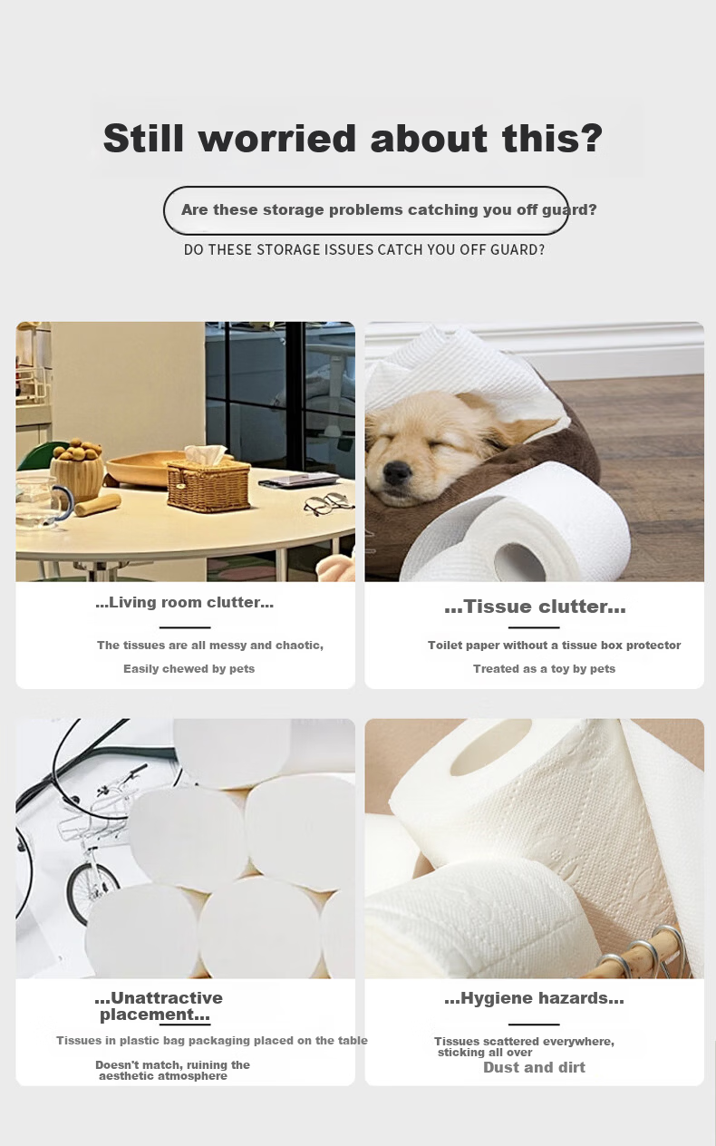 Shangkeyi Tissue Box Storage Container for Living Room, Office, Restaurant, Suitable for Dining Table Napkins, Customizable Logo Available 4