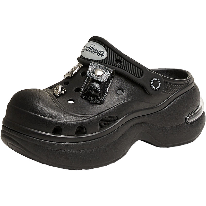 Tianmeiyi 520 Gift Zootopia Collaboration Jelly Bean Clog Women Thick Sole Height Increasing Open Toe Sandals