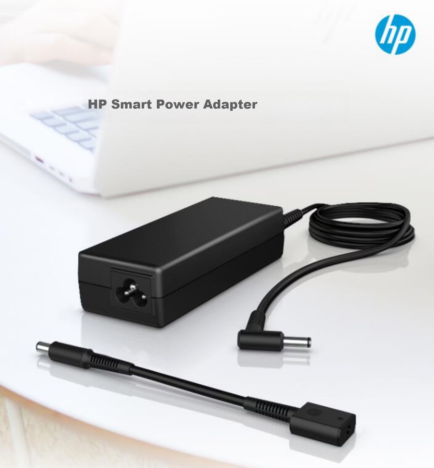 HP 65W Power Adapter H6Y89 Laptop Charger Travel Portable New Right-Angle Connector Original with Conversion Interface Compatible with 4.5mm and 7.4mm 2