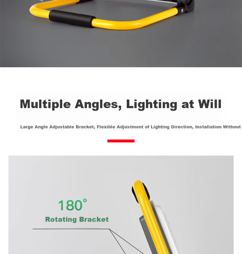 Yaming 300W LED Rechargeable Floodlight Super Bright Waterproof Portable Emergency Outdoor Camping Night Market Work Light 9