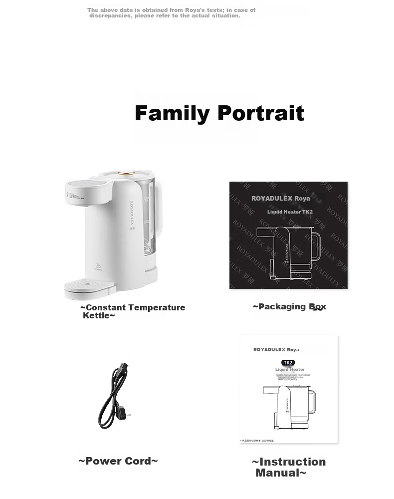ROYALTY LINE Smart Temperature Control Electric Kettle Split-Type Water Boiler Household Water Dispenser Baby Milk Preparation Fully Automatic Quantitative Water Output 1.8L Standard Model 22