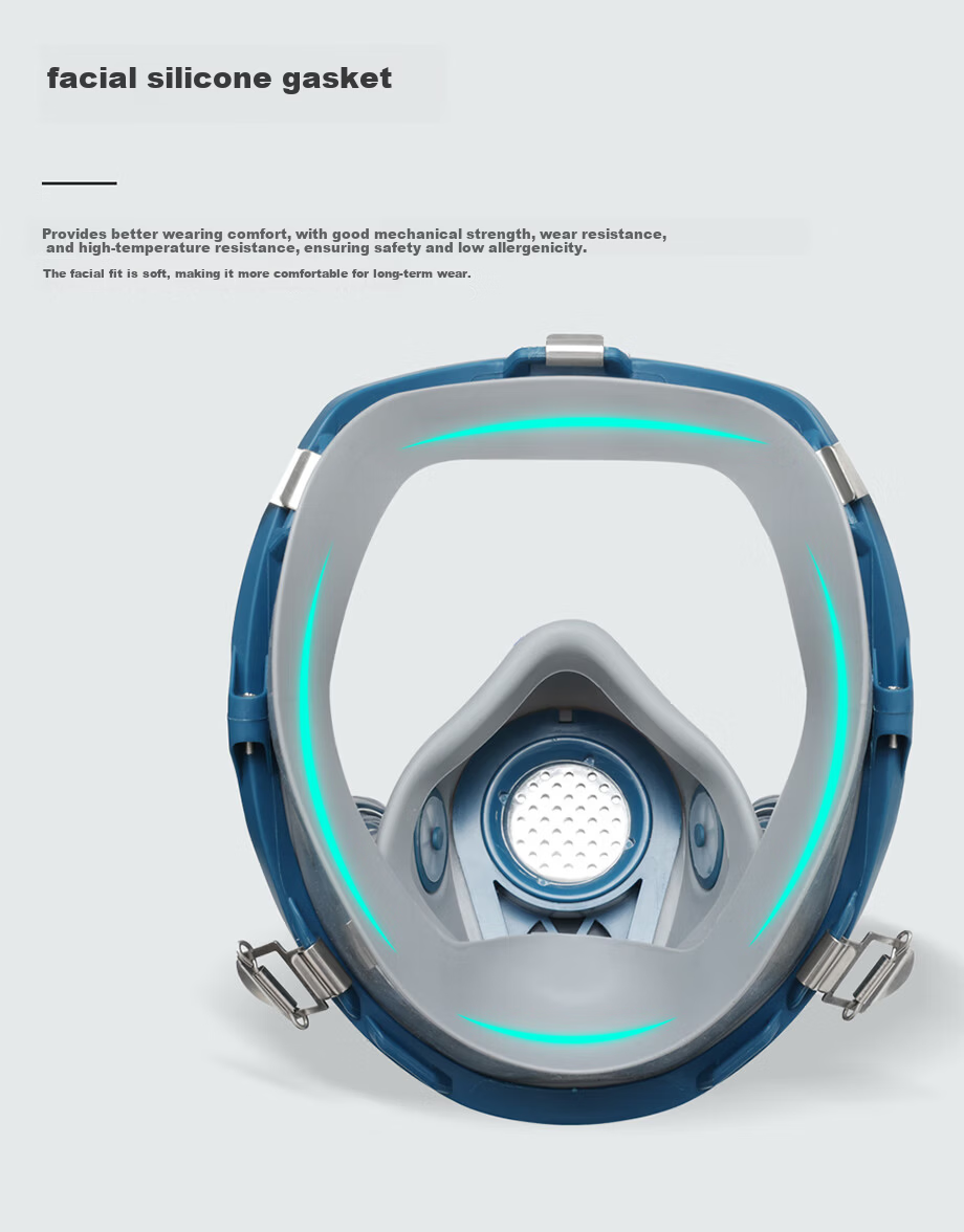 HAI GU HG-800D Silicone Gas Mask Full Facepiece Acidic Organic Benzene Paint Printing Toxic Gas Protection Mask Body 5