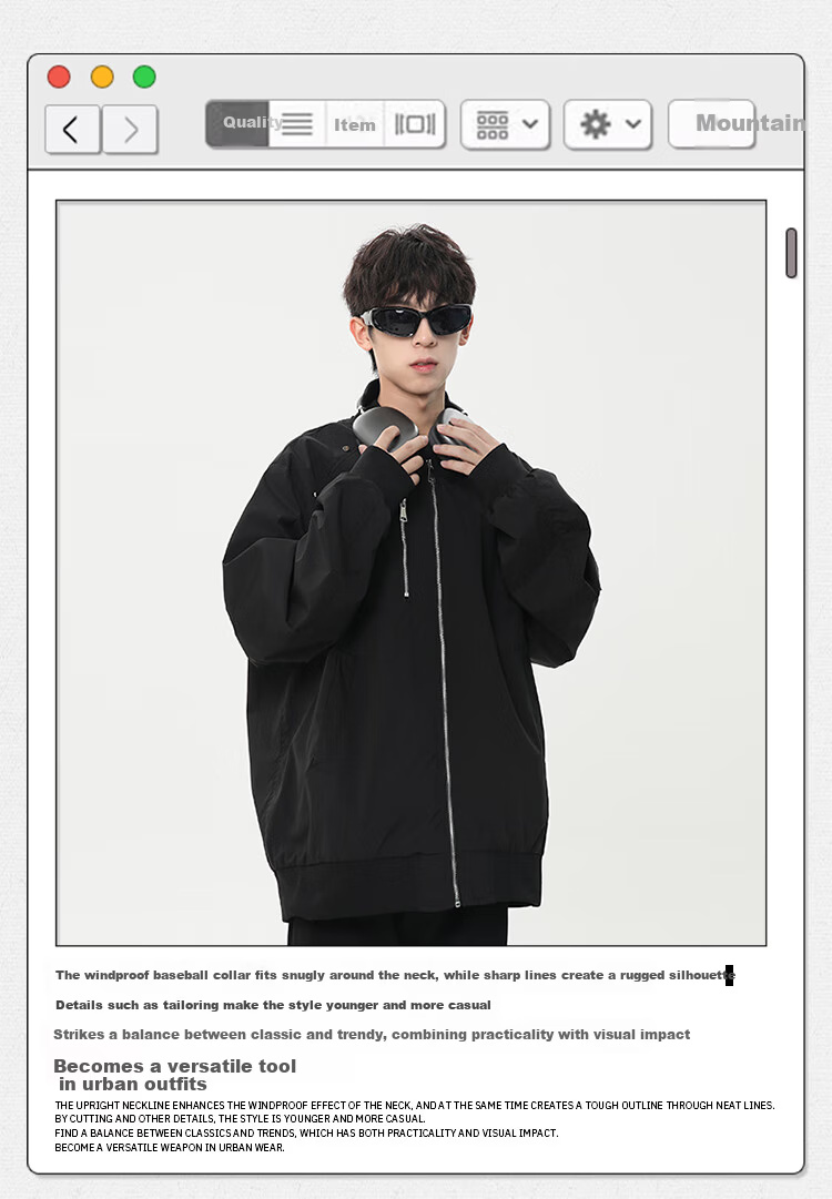 Homlean Men's Casual Jacket Autumn Versatile Loose Fit Long Sleeve Coat Simple Workwear HF58 Phantom Black L 13