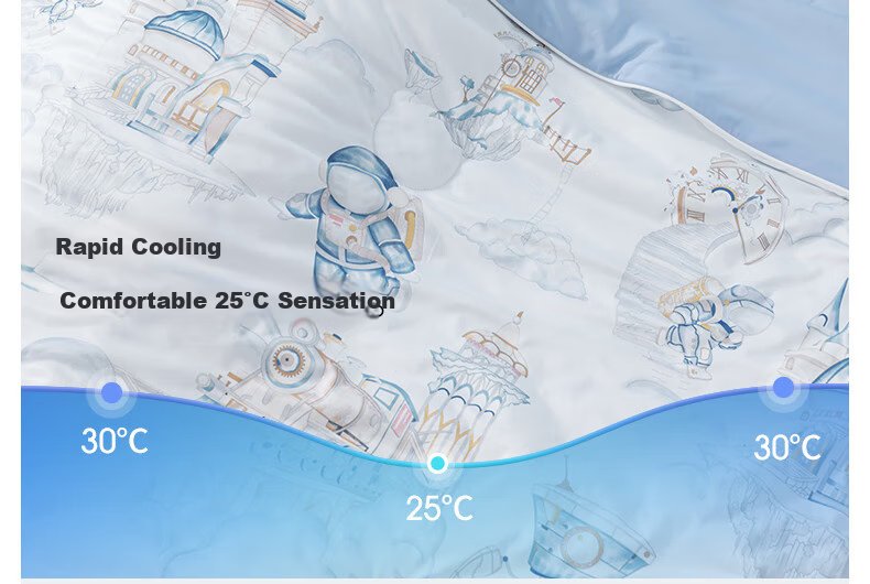 Betis Children's Summer Cooling Quilt Baby Blanket Four Seasons Universal Baby Kindergarten Air Conditioning Quilt Forest Adventure 150×120cm 8