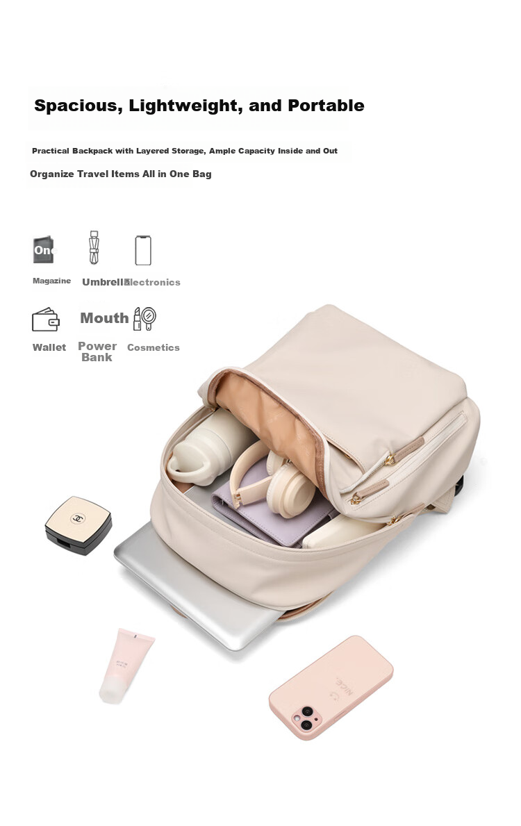 GOLF Women's Lightweight Casual Backpack 14-inch Laptop Bag Water-Resistant Travel School Bag Women's Day Gift 7