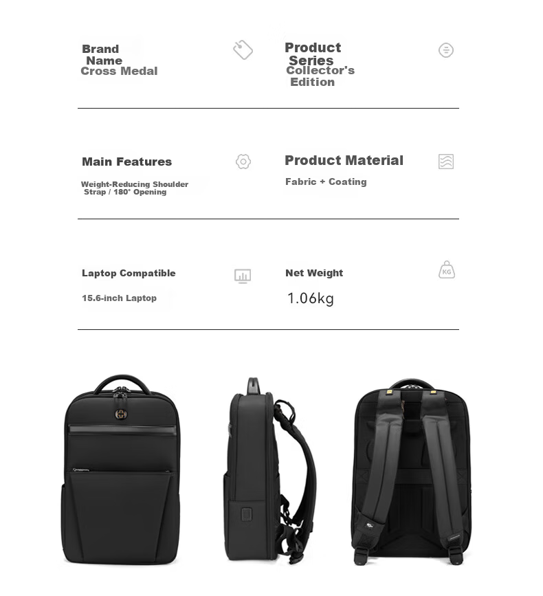 CROSSGEAR Cross Medal Weight Loss Master Men's 16-inch Laptop Casual Commuter Backpack Business Travel Bag 17