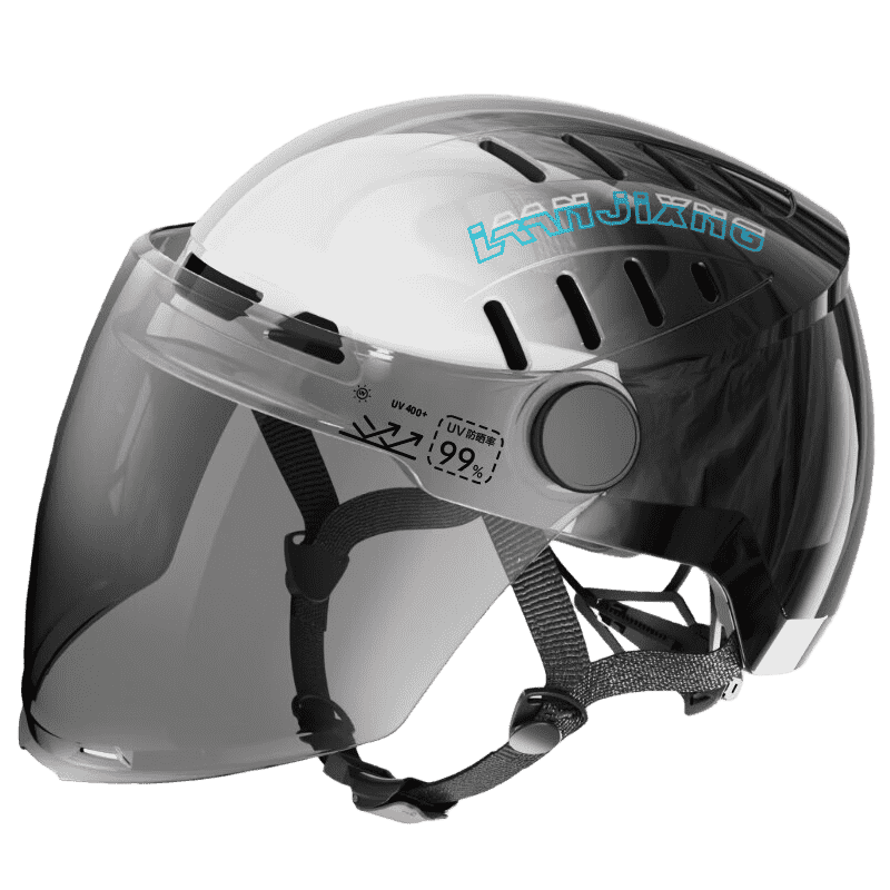 Blue Polaris Electric Motorcycle Helmet Summer Riding Lightweight Half Helmet 3C Safety Large Air Vent Breathable Unisex Four-Season Commuter Helmet
