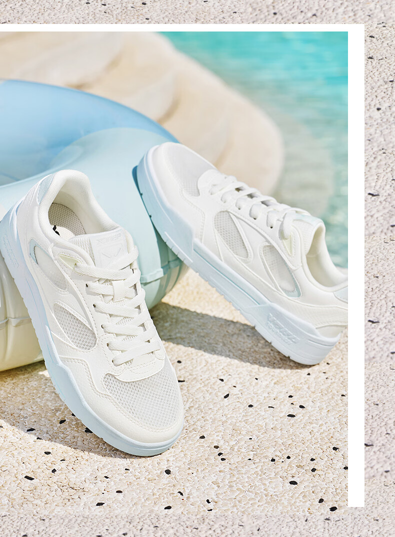 Xtep Light Cloud 2.0 Women's Sports Sneakers Spring Summer Breathable Lightweight Comfortable Durable White Shoes 3