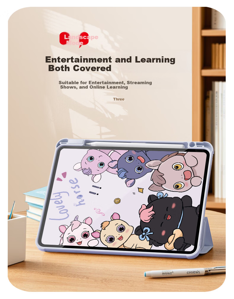 Asva Huawei MatePad 11.5s Case 2025/24 Model 11.5-inch Soft Light Edition Flexible Tri-fold with Pen Slot 360° Rotatable Horizontal and Vertical Support Painted Cover 1