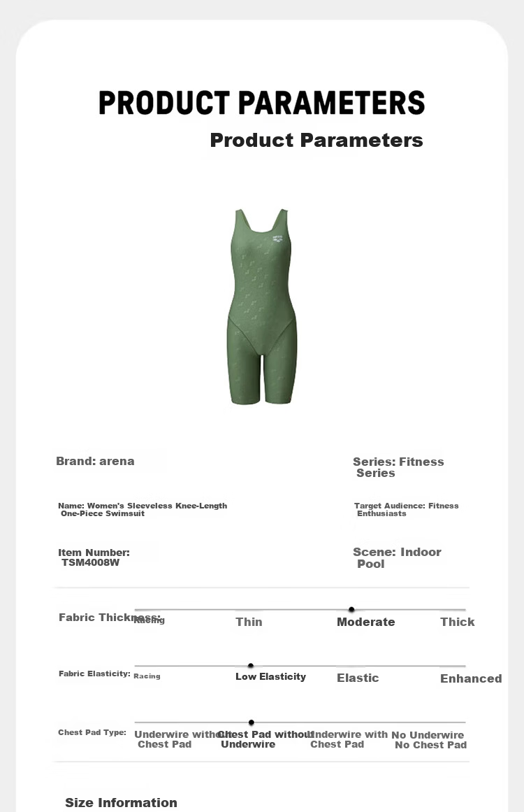 Arena Women's Sleeveless Knee-Length One-Piece Swimsuit Slimming Tummy Control Comfortable Chlorine-Resistant Vacation Spa Professional Sports Swimwear 12
