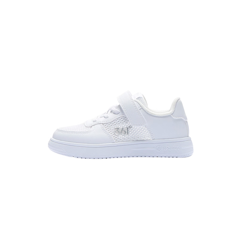 361° Kids Sports Shoes 2026 Summer Boys and Girls Breathable Mesh Sneakers White Size 30