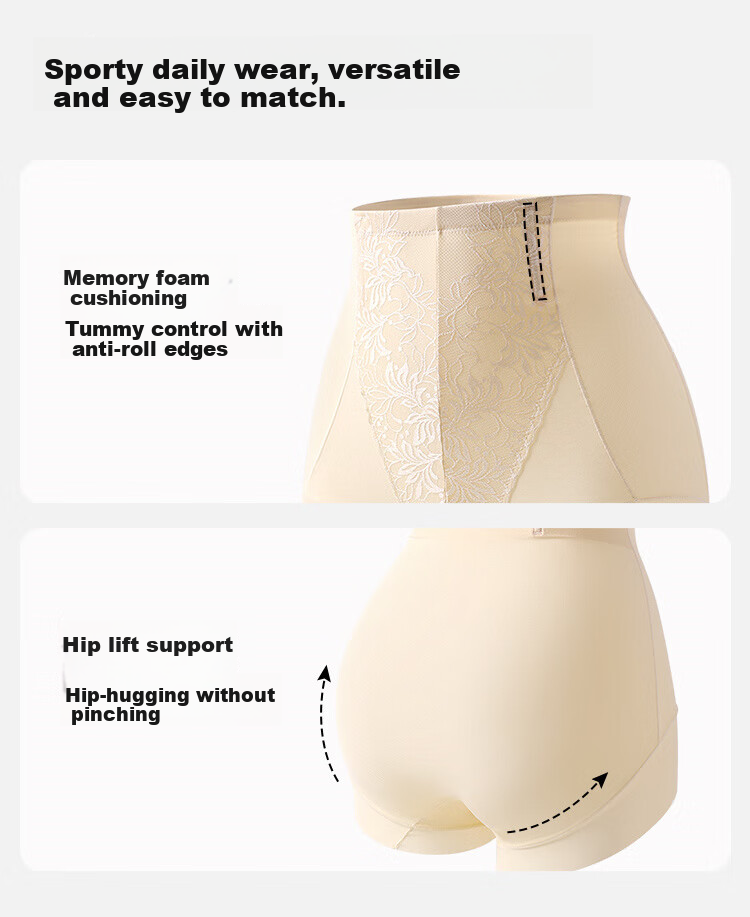 Tingmei High Waist Tummy Control Shaping Pants Butt Lifting Strong Abdomen Compression Postpartum Body Shaping Waist Cincher Hip Lifting Women's Underwear 11