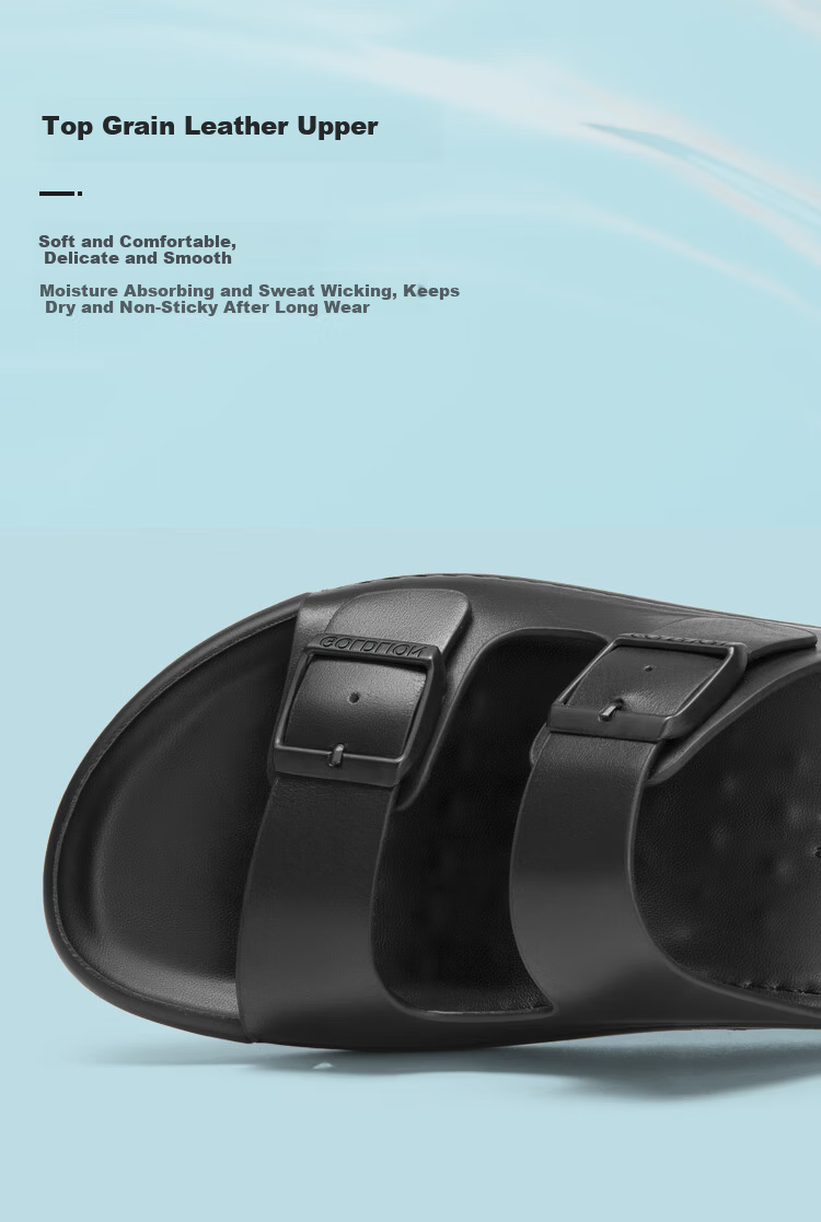 Goldlion Men's Beach Sandals Summer Wearable New Trendy Casual Slippers G596520055AAF Black Size 39 3