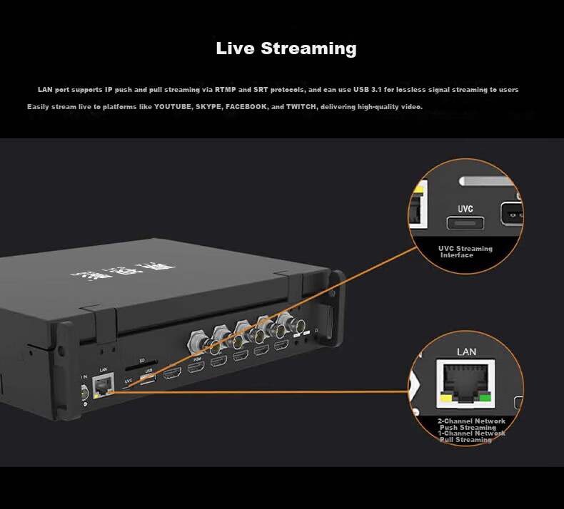 JiaShi Video Director Console R3PRO-U 4K Switcher 4-Channel Vertical Screen HDMI/SDI Streaming All-in-One Live Control Portable 6