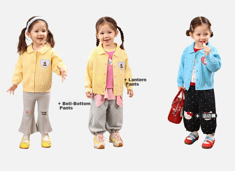 LUSON Little O Dad Baby Girls' Sweater Cardigan 2025 Autumn New Baby Knitted Warm Stylish Jacket 5
