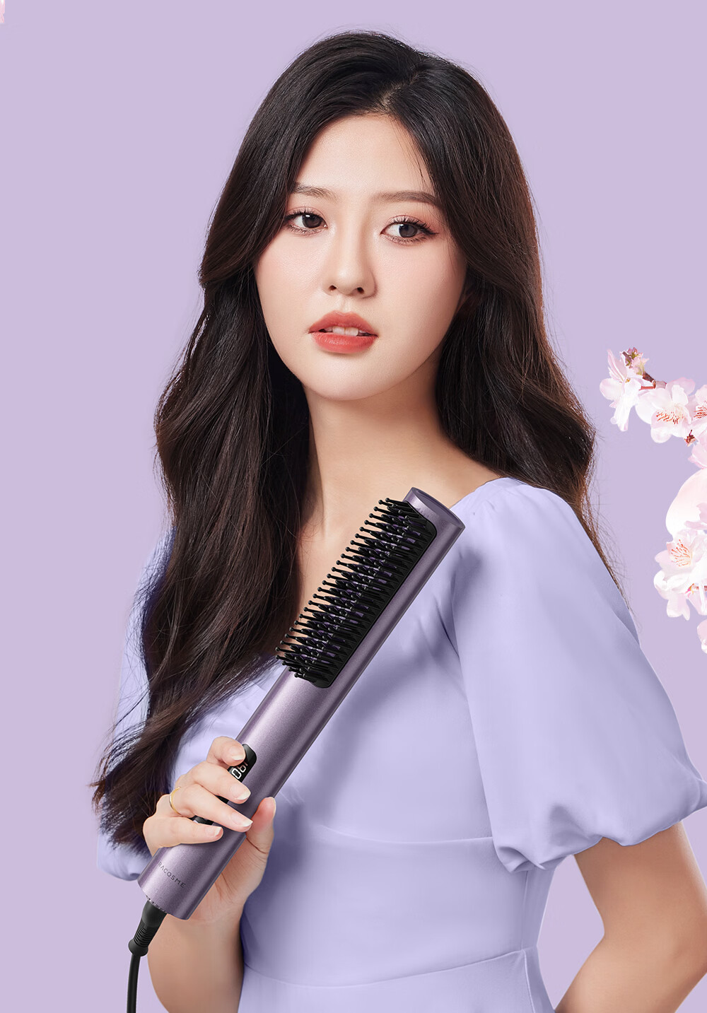 AKiracosme Steam Hair Straightening Brush Iron Dual-Use Curling and Straightening Negative Ion Hair Care Tool Damage-Free Long-Lasting Styling Anti-Scald Steam Flat Iron 02SH Mother's Day Gift 16