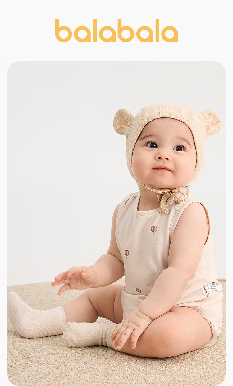Balabala【balaOne】Baby Romper Infant Triangle Bodysuit 2026 Summer Cute Stylish 1