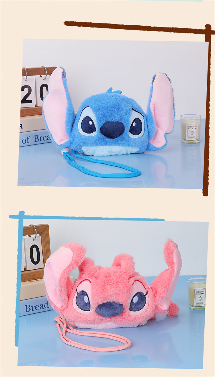 Disney Cute 3D Angel Plush Crossbody Bag for Women Girls Birthday Gift 10