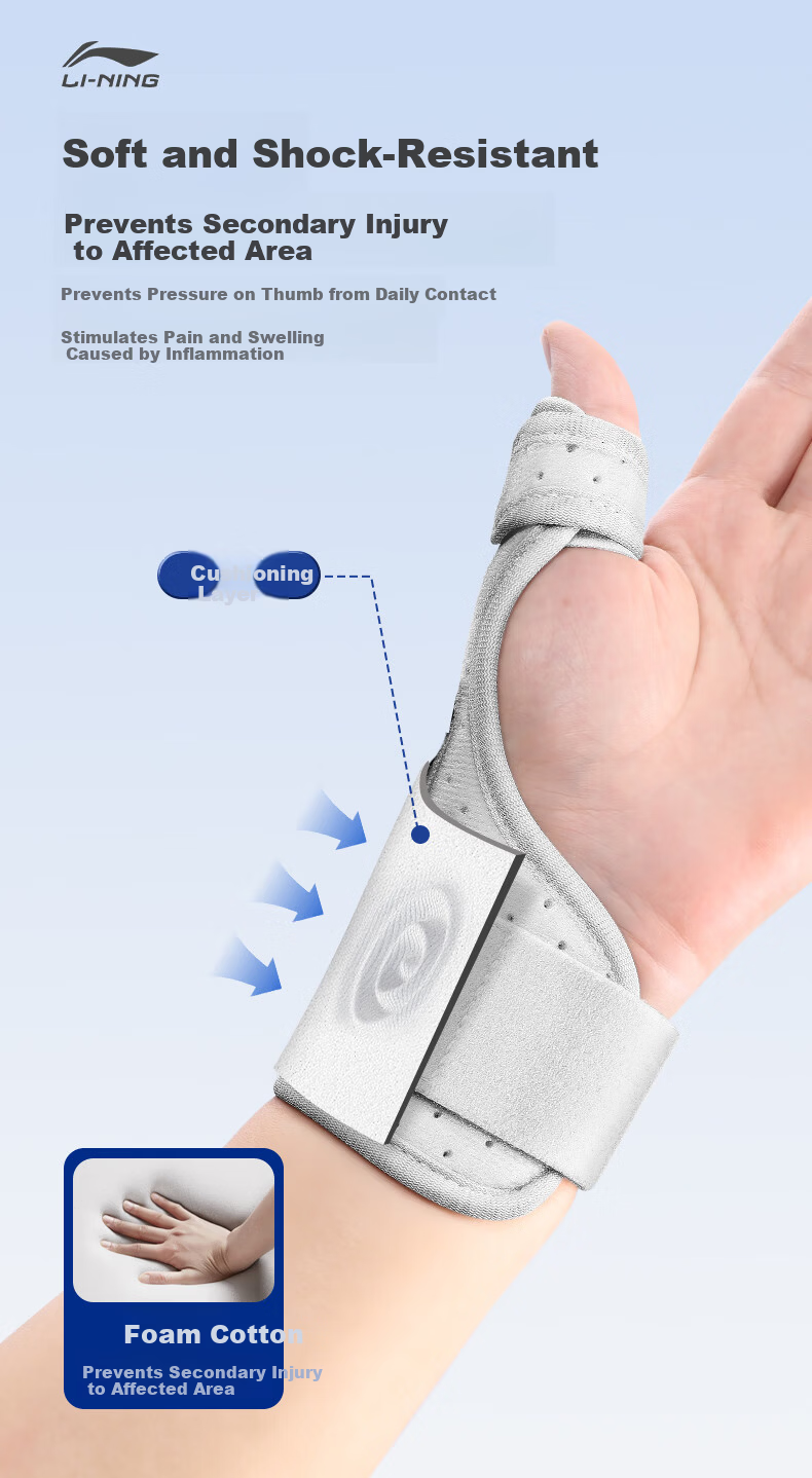 LI-NING Thumb Tendonitis Brace Thumb Fracture Stabilizer Wrist Support Splint for Mom's Hand Sprain 7