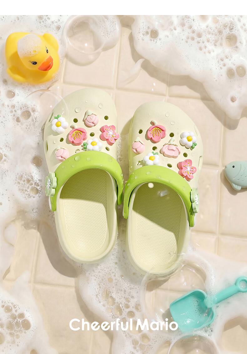 Cheerful Mario Children's Clogs Girls' Summer 2026 New EVA Princess Sandals for Older Girls and Toddlers 17