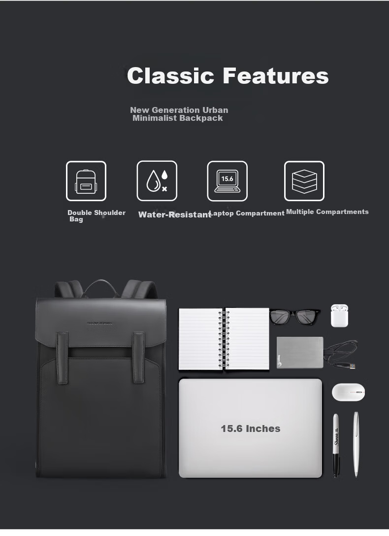 Marco Leiden Men's Outdoor Lightweight Large Capacity Laptop Backpack Nordic Style Versatile Student School Bag 4