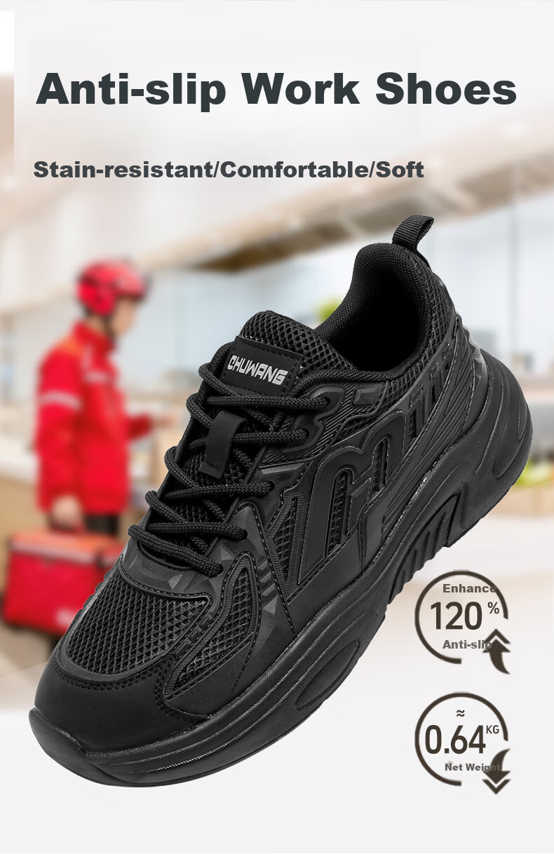 ChuWang Professional Chef Shoes Men Non-Slip Waterproof Oil-Resistant Breathable Kitchen Work Culinary Summer Sneakers A15 Size 40 2