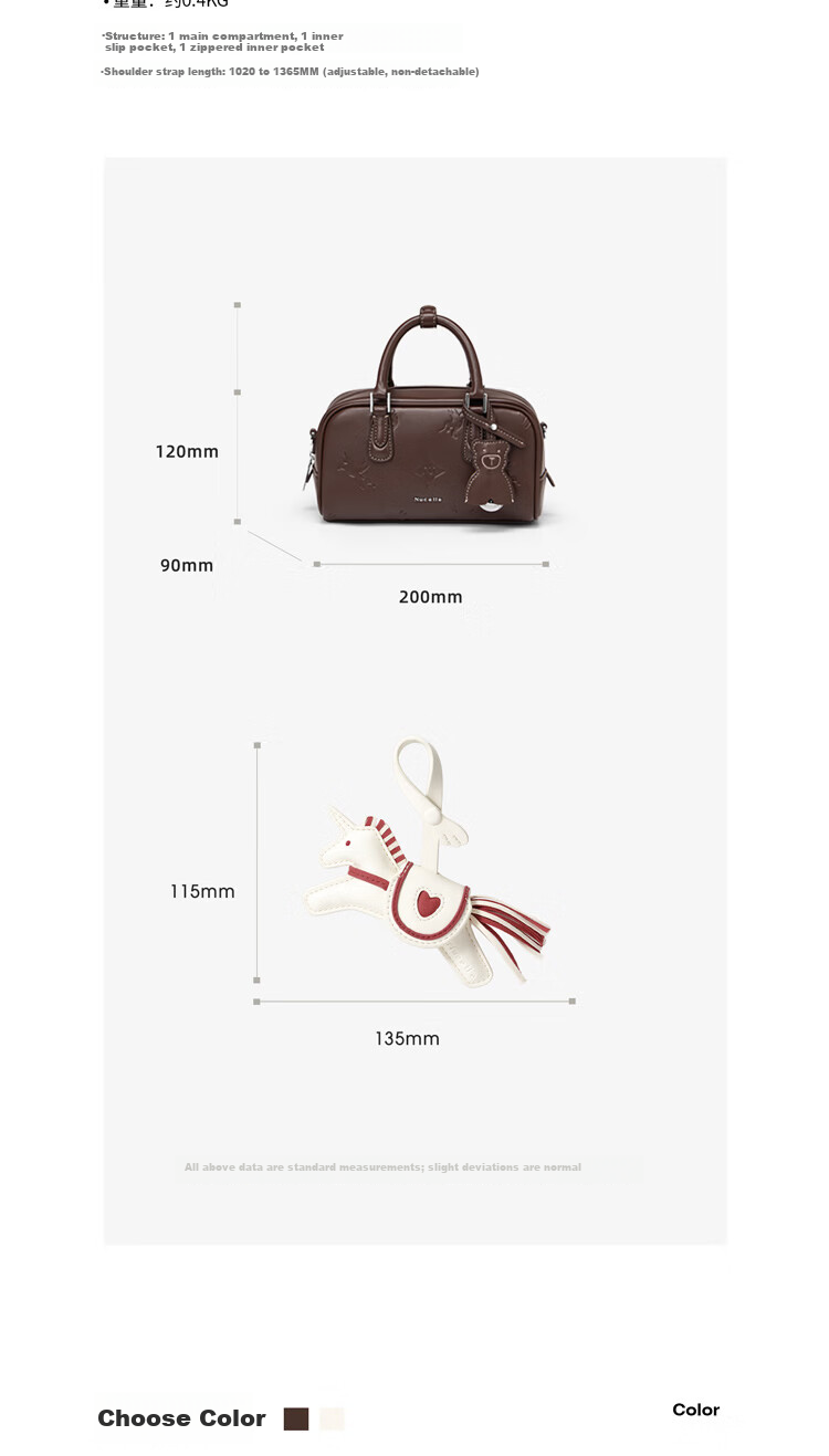 NUCELLE Pegasus Square Elegant Crossbody Boston Bag 2026 Luxury Niche Women's Handbag Birthday Gift for Her 5