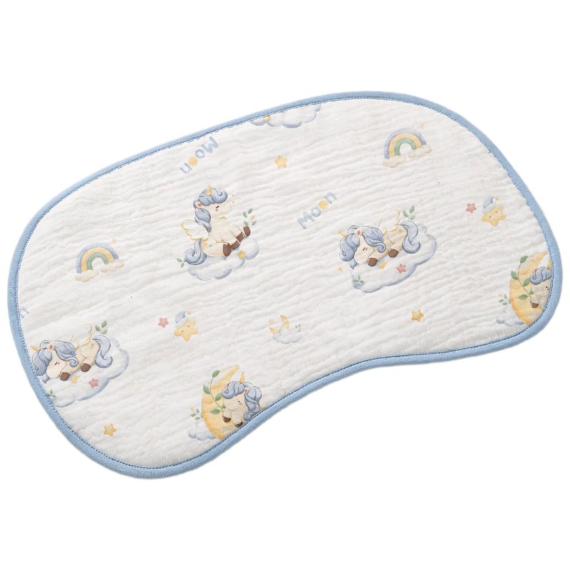 Aibedila Infant Cloud Pillow Newborn Baby 0-6 Months Anti-Spit-Up Pillow with Pillowcase