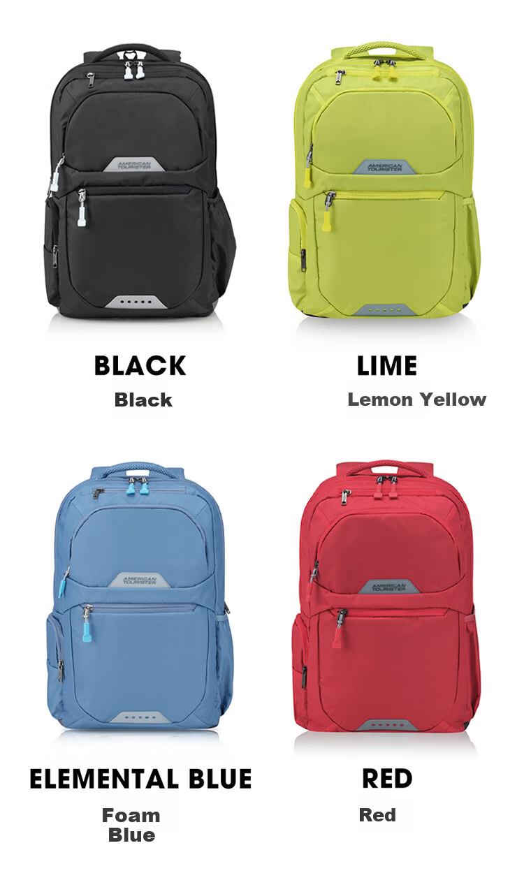American Tourister Backpack Travel Bag Sports Bag Large Capacity Commuter Laptop Bag Upgraded Version QI5 Black 9