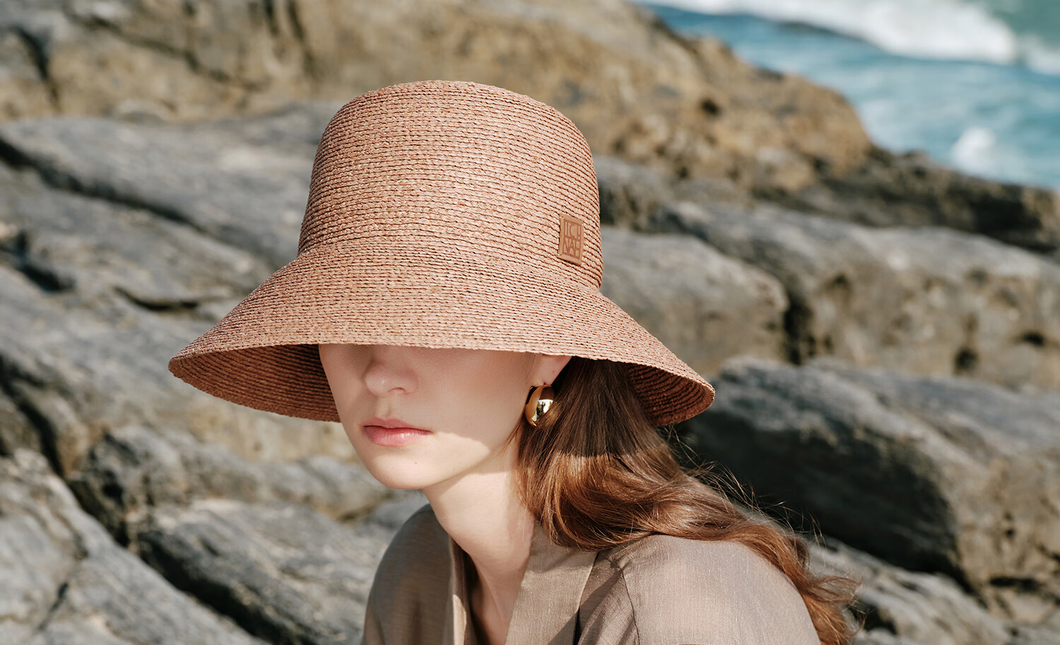 FANCET Women's Summer Straw Hat Elegant French Raffia Wide Brim UV Protection Sun Hat Beach Vacation Sunshade Hat 39
