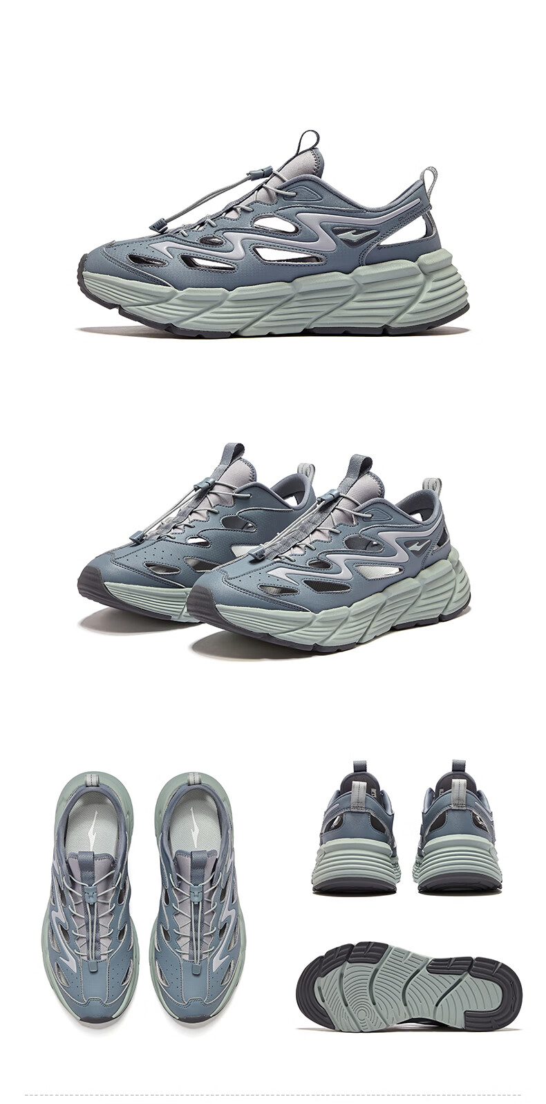 ERKE Men's Creek Hiking Sandals Outdoor Sports Casual Beach Shoes | [Yu Shi Same Style] Qingxi 2.0 27