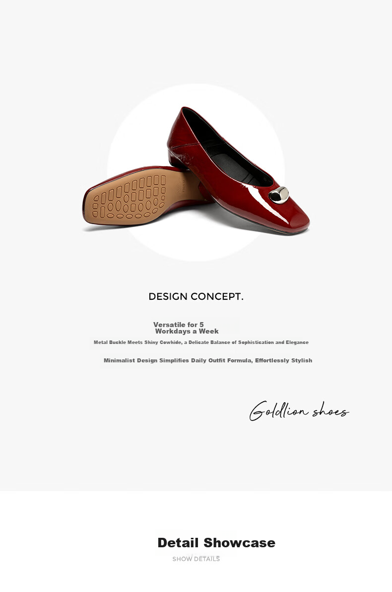 Goldlion Women's Professional Commuter Low Heel Square Toe Two-Wear Chunky Heel Low-Cut Shoes G686530265 Wine Red Size 40 2