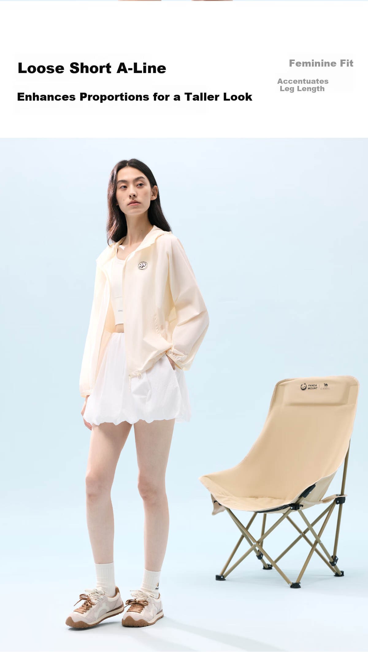 Panda Camel Original Yarn Heat-Blocking Sun Protection Cooling Breathable Summer Women's Sun Protection Jacket 8120 White, XXL 14