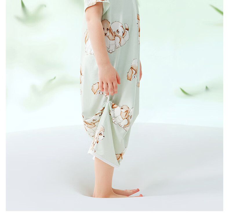 Betis Kids Summer 2026 Yokes Silk Sleepwear Boys Girls Short Sleeve Cool Nightgown 26